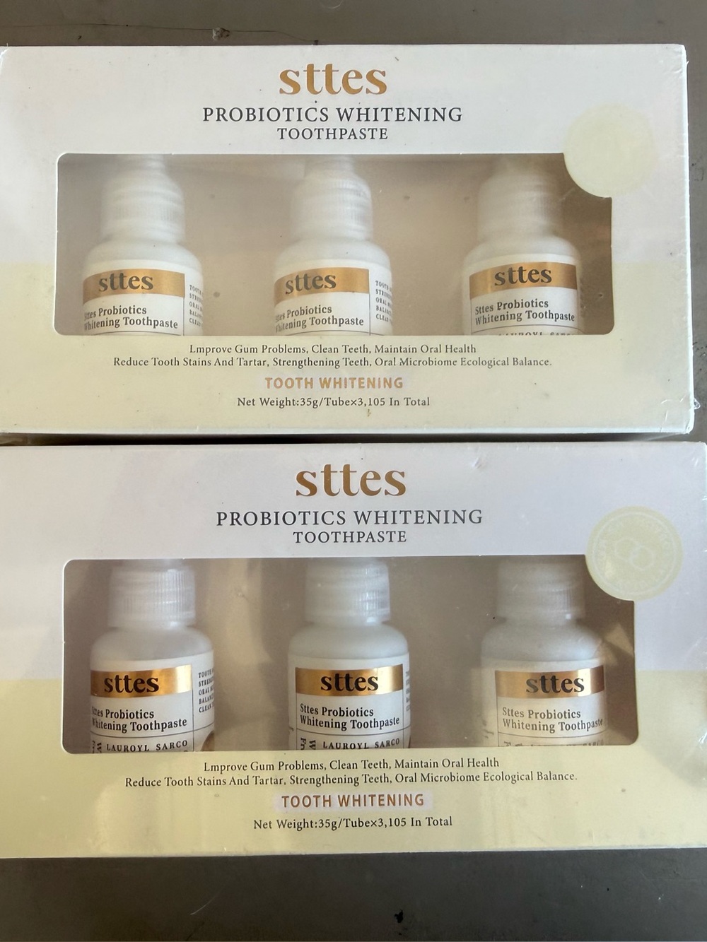 New 2X STTES Probiotic Whitening Toothpaste Brightening Stain Removing Total 6